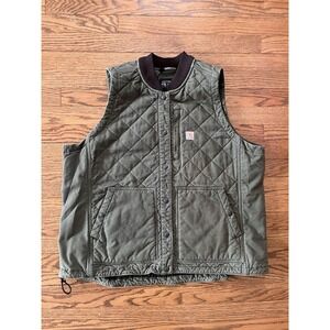 Carhartt Women's XL Rugged Flex Relaxed Fit Canvas Insulated Rib Collar Vest